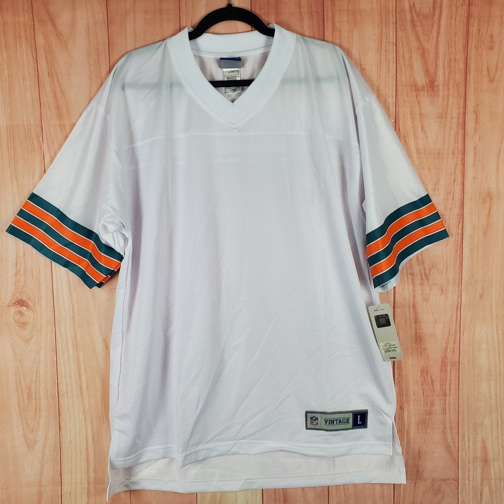 NFL Proline Vintage Jersey Mens L /‎ XL White NFL Miami Dolphins Football Team